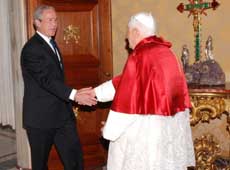 Bush e il Papa 2007